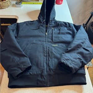 Black Hooded Men's Walls Work Jacket (L)